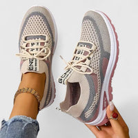 Koda | Women's Mesh Chunky Sole Lace-Up Trainers Colour Block