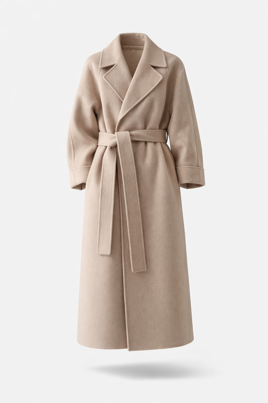 Hayley - Elegant Belted Long Coat