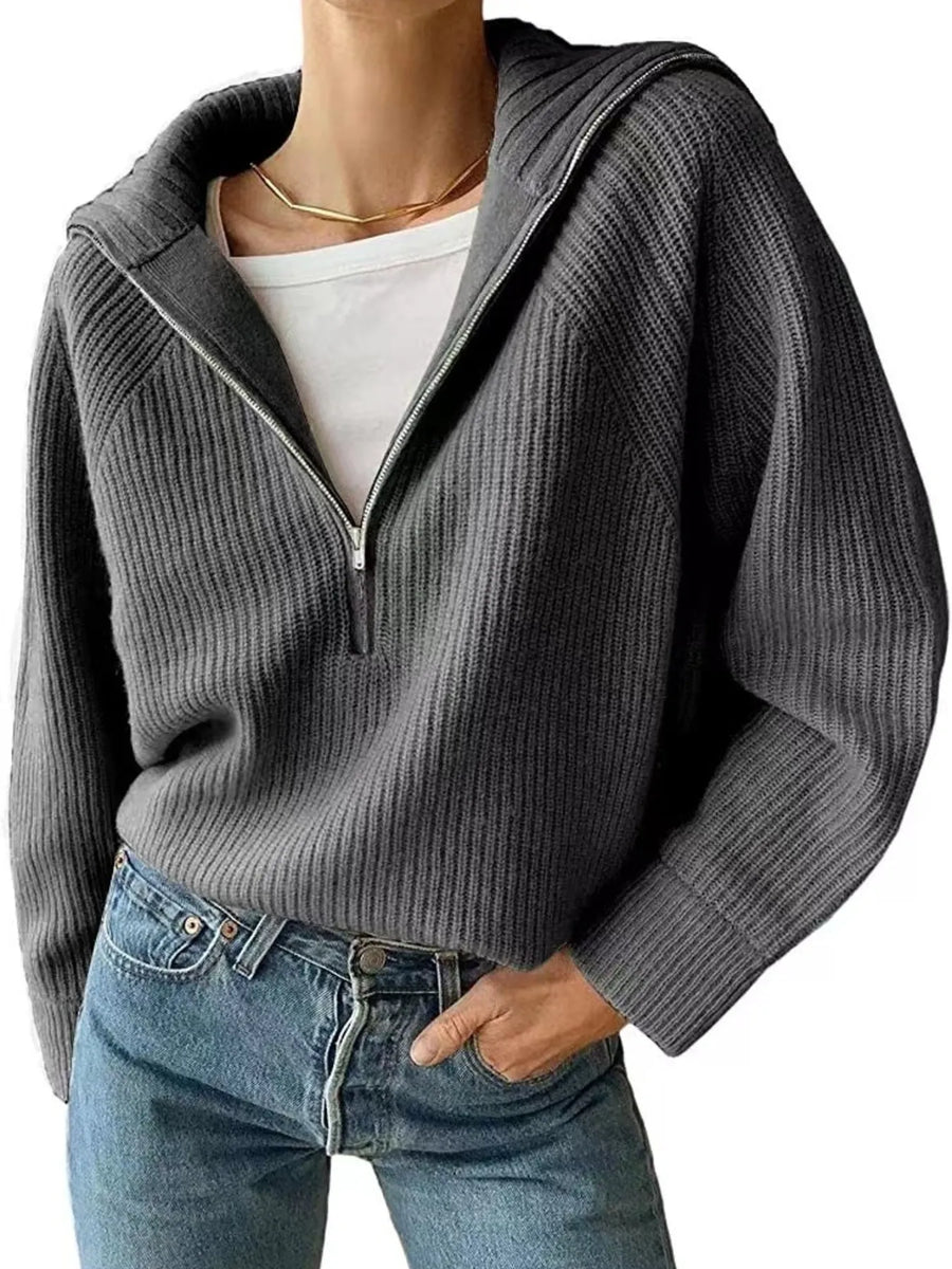 Half Zip Long Sleeve Sweater