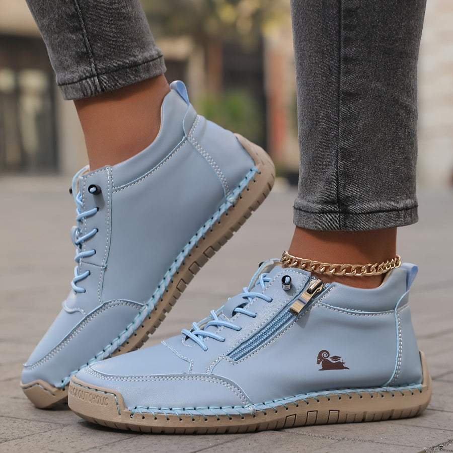Elfriede | Women's Comfort Lace-Up Zip Shoes