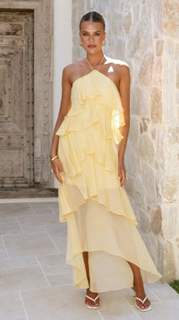 Margot Linen Maxi Dress in Sunshine