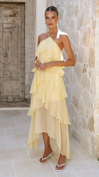 Margot Linen Maxi Dress in Sunshine