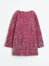 Janice | Women's Sequin Dress with Bow Tie Closure