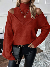 Evangeline Cold Shoulder Knit Sweater