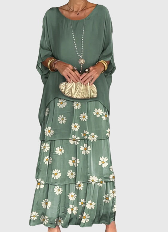 Julia | Womens Boho Layered Maxi Shorts Dress