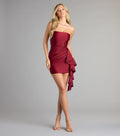 Valentina Ruffle Strapless Mini Dress