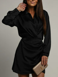 Margot Satin Collared Dress