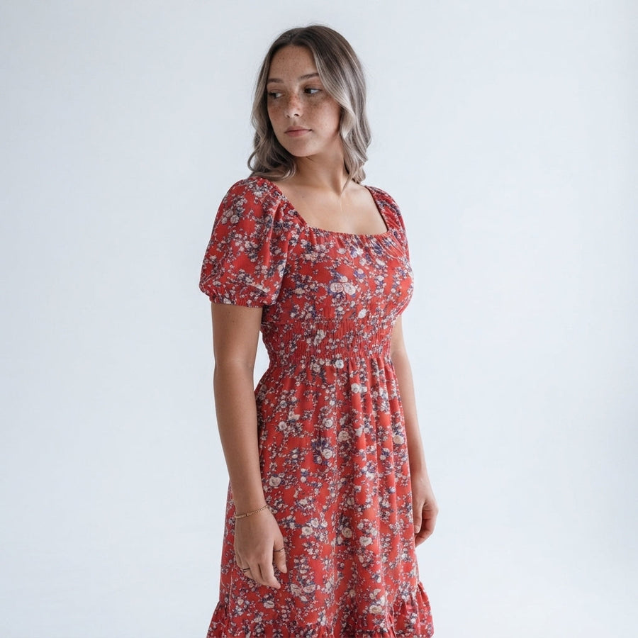 Nashville Crimson Midi Dress
