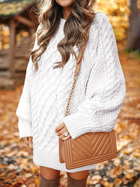 Matilda Cable Knit Mini Sweater Dress