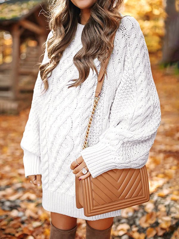 Matilda Cable Knit Mini Sweater Dress