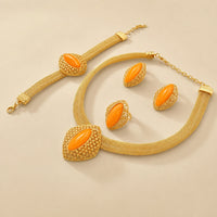Boho Amber Filigree Set