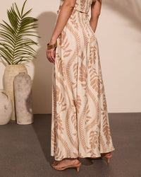 Riviera Whimsy Tropical Print Maxi Skirt