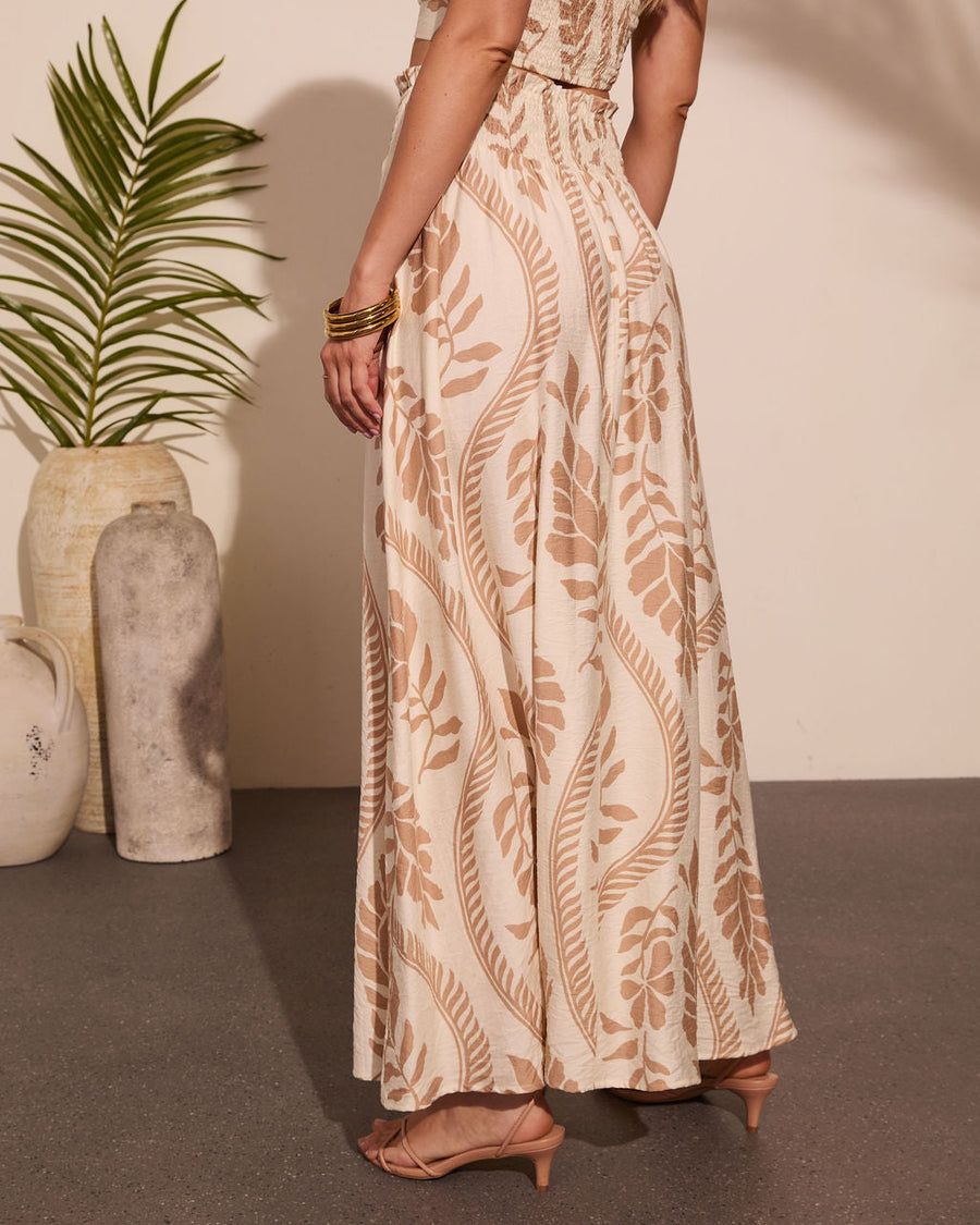 Riviera Whimsy Tropical Print Maxi Skirt