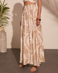 Riviera Whimsy Tropical Print Maxi Skirt