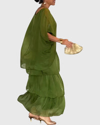 Julia | Womens Boho Layered Maxi Shorts Dress