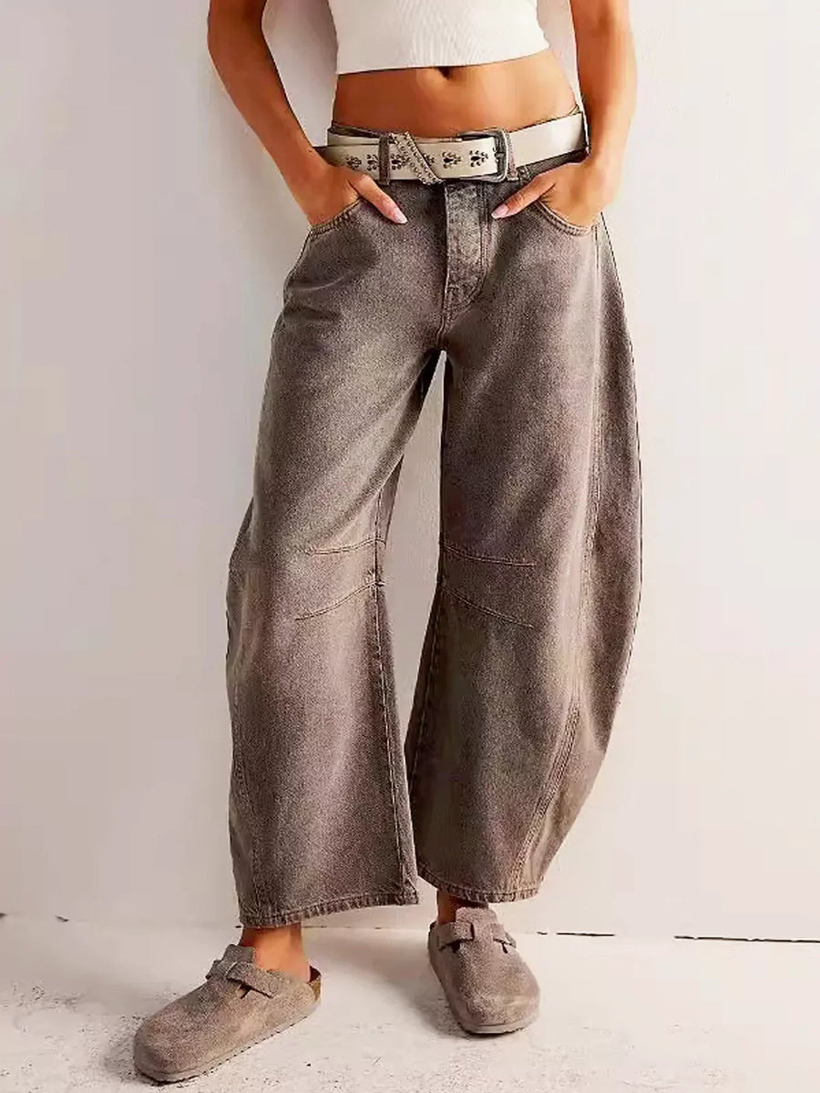 Lena | Women's Relaxed Fit Leopard Print Jeans