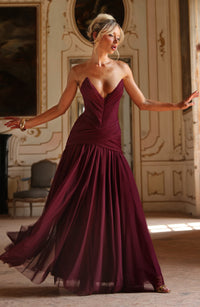 Valentina Maxi Dress - Cherry Lacquer