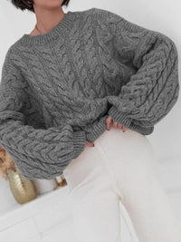 Cable Knit Long Sleeve Sweater