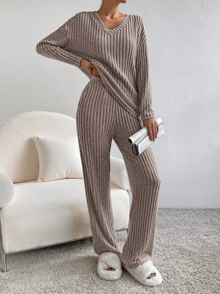 Celeste Ribbed Knit Two-Piece Set