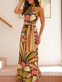 Margot Printed Halter Maxi Dress