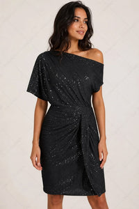 Chic Sparkly Pleated Dress