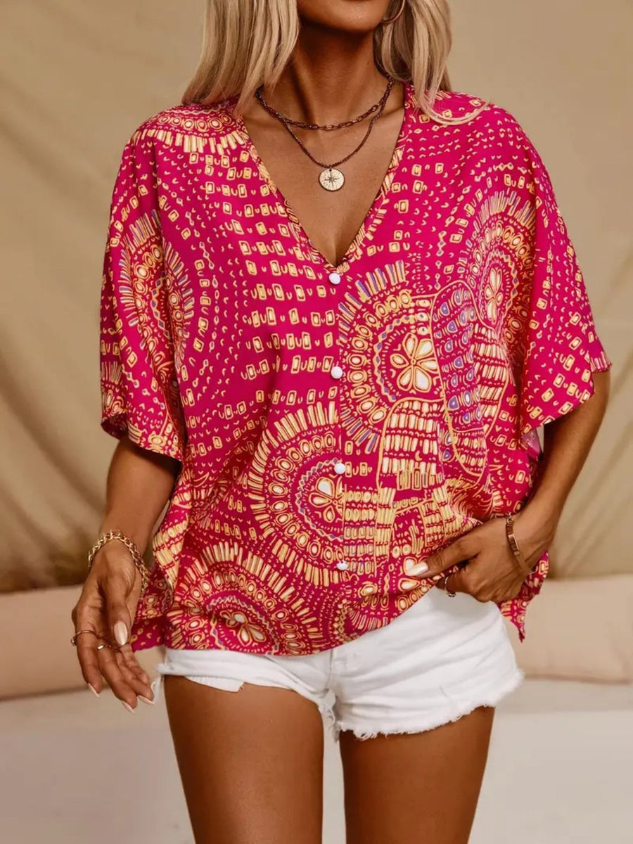 Margot Printed Tiered Dress