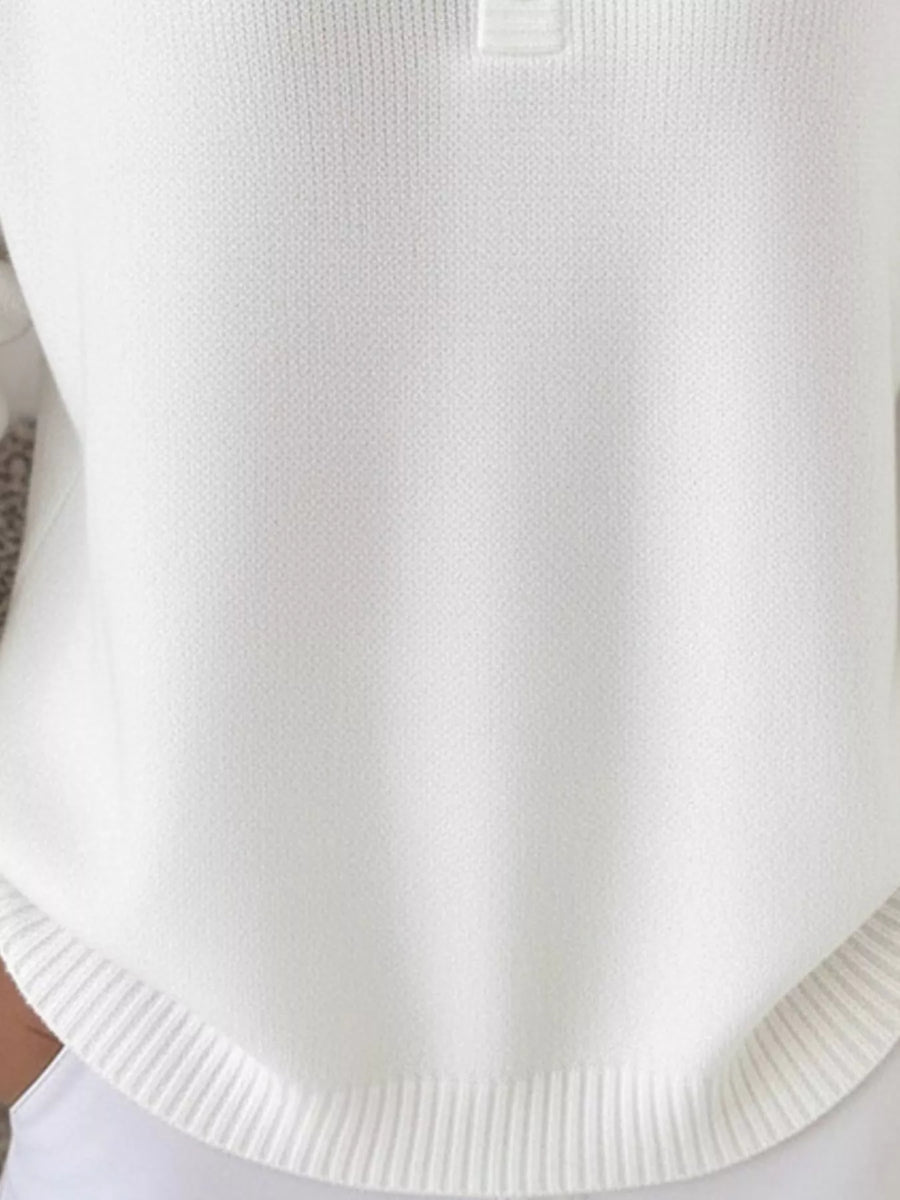 Margot Half-Button Knit Midi Dress