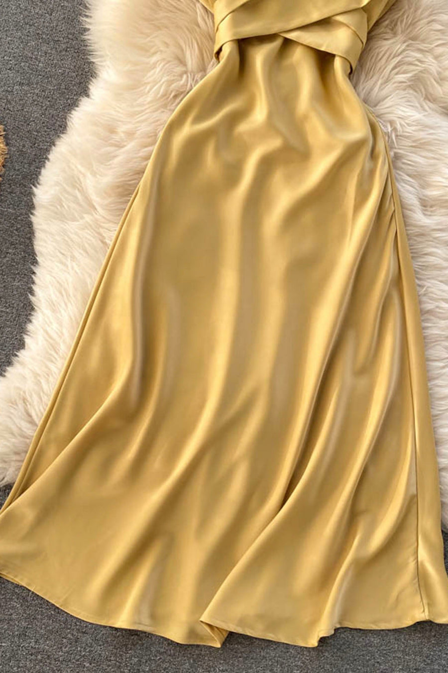 Cute Satin Short A Line Dress Fashion Dress HZ0429