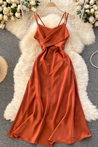 Cute Satin Short A Line Dress Fashion Dress HZ0429