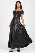 Shoulder Maxi Gown, Iris