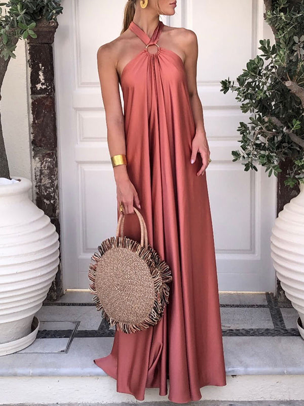 Arabella Halter Backless Maxi Dress