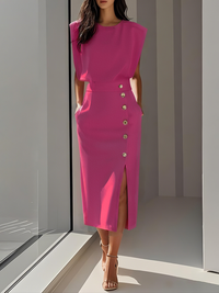 Nina | Midi Dress with Side Slit