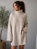 Ribbed Turtleneck Sweater Dress or Tunic Size Lagenlook