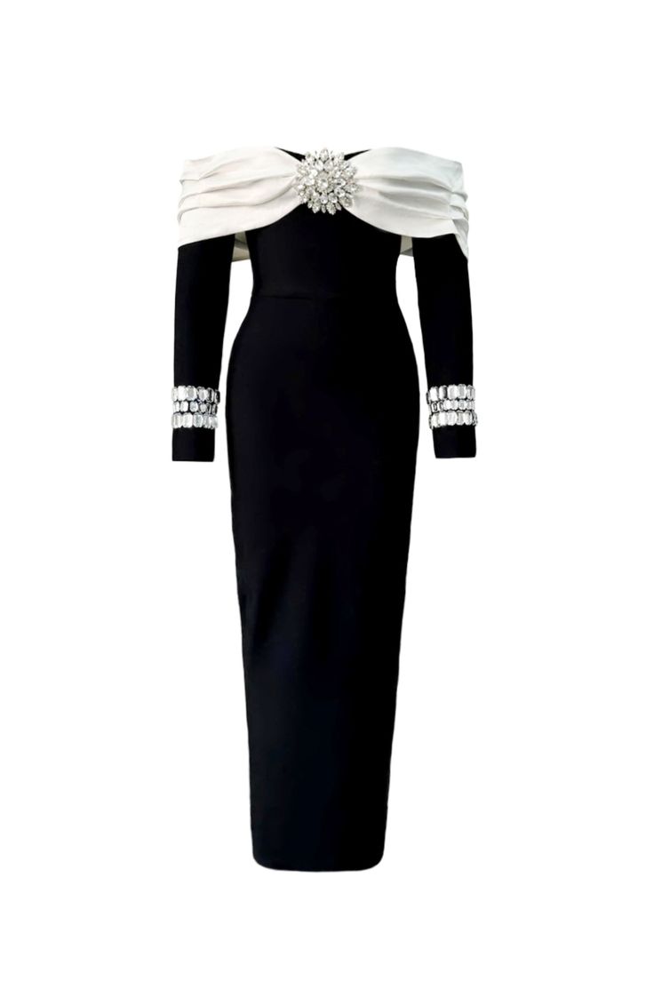 Sarah Sequin Feather Maxi Dress