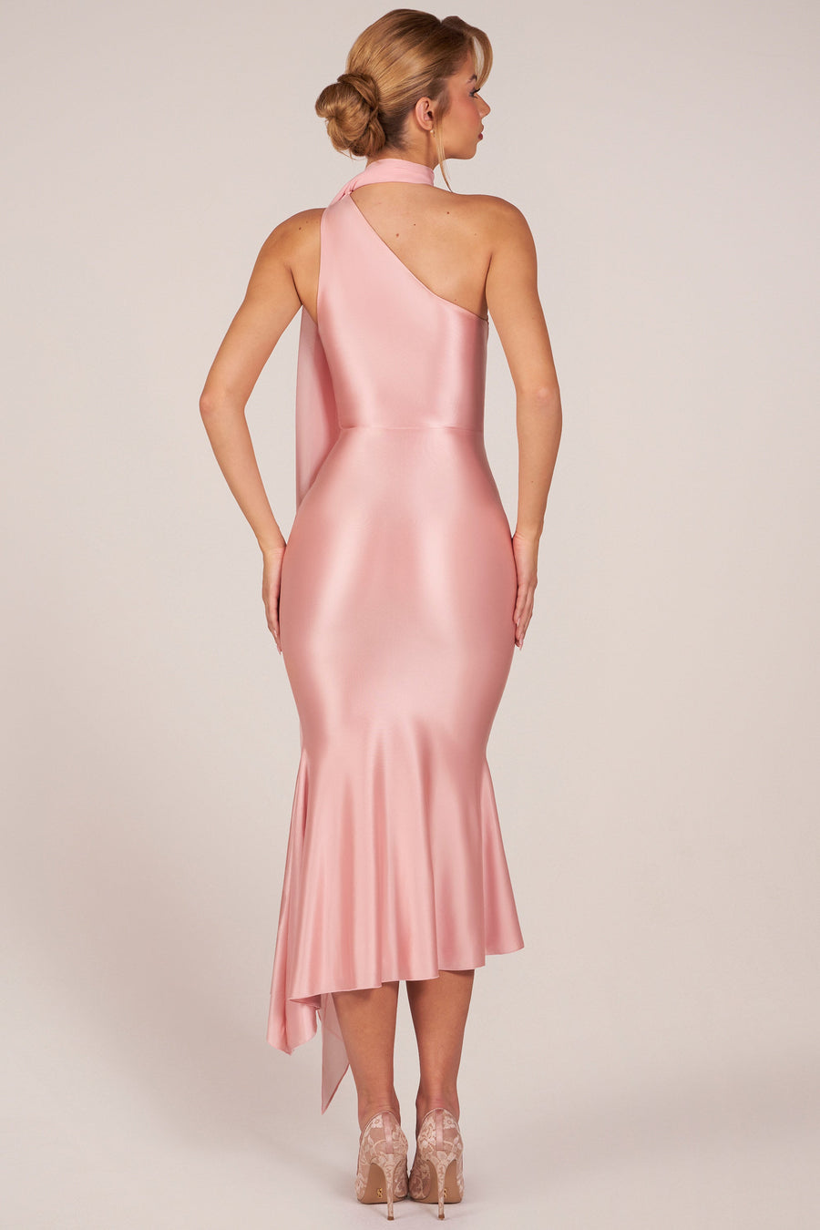 Juliana | Pleated V Midi Dress