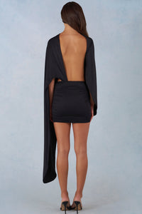 Lida Draped Cape Mini Dress