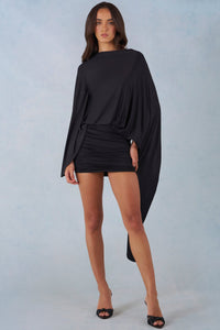 Lida Draped Cape Mini Dress