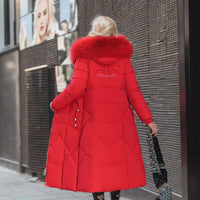 Jessica | Women's Winter Quilted Coat with Hood Trim