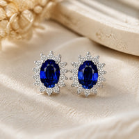 Regal Sapphire Stud Earrings