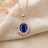 Blue Sapphire Radiance Pendant