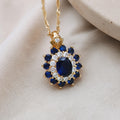 Vintage Sapphire Gold Necklace