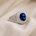 Timeless Sapphire Halo Ring