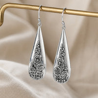 Vintage Floral Relief Earrings