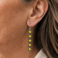 Boho Yellow Cascade Earrings