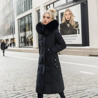 Jessica | Women's Winter Quilted Coat with Hood Trim