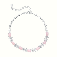 Natural Pink Opal Bow Bracelet
