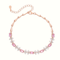 Natural Pink Topaz Bow Bracelet