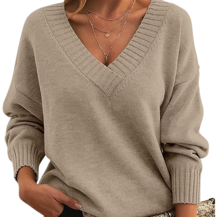 Edith | Women's Relaxed V-Neck Sweater