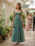 Eulalia Lace-Up Mesh Dress