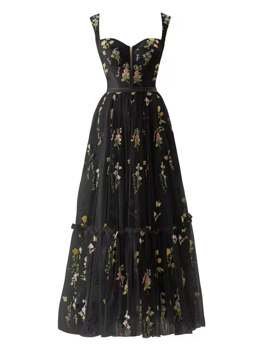 Eulalia Lace-Up Mesh Dress in Sage